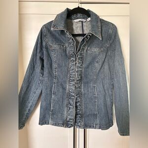 RXB Cowgirl Coquette Ruffle Jean Jacket Size Medium
